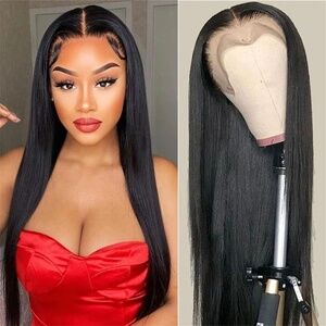 NEW Straight Lace Front Wigs Human Hair 150% Density 13x4 Lace Front Wig…